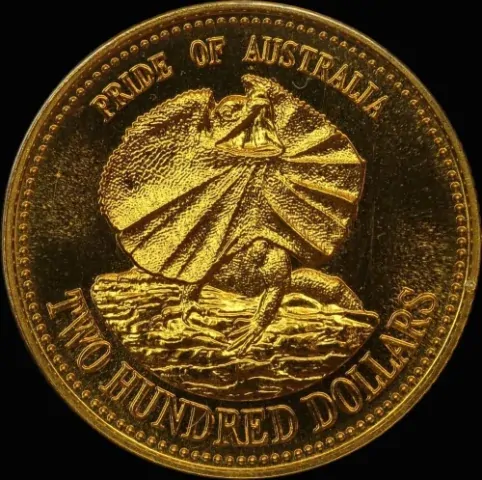 1989 Two Hundred Dollar Unc Frill Necked Lizard