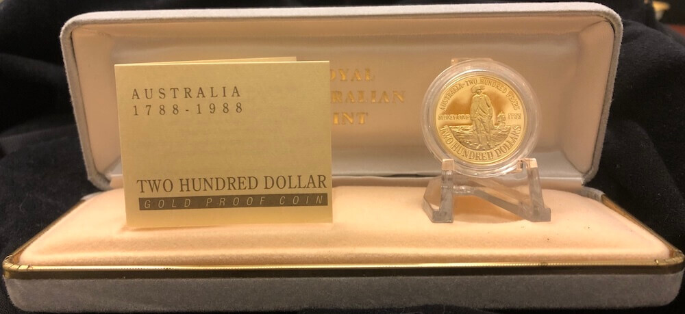 1988 Two Hundred Dollar Gold Proof Coin - First Fleet