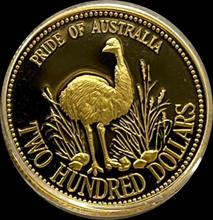 1991 Two Hundred Dollar Gold Proof Coin - Emu