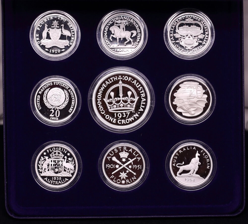 1998 Masterpieces in Silver Proof Coin Set Milestones