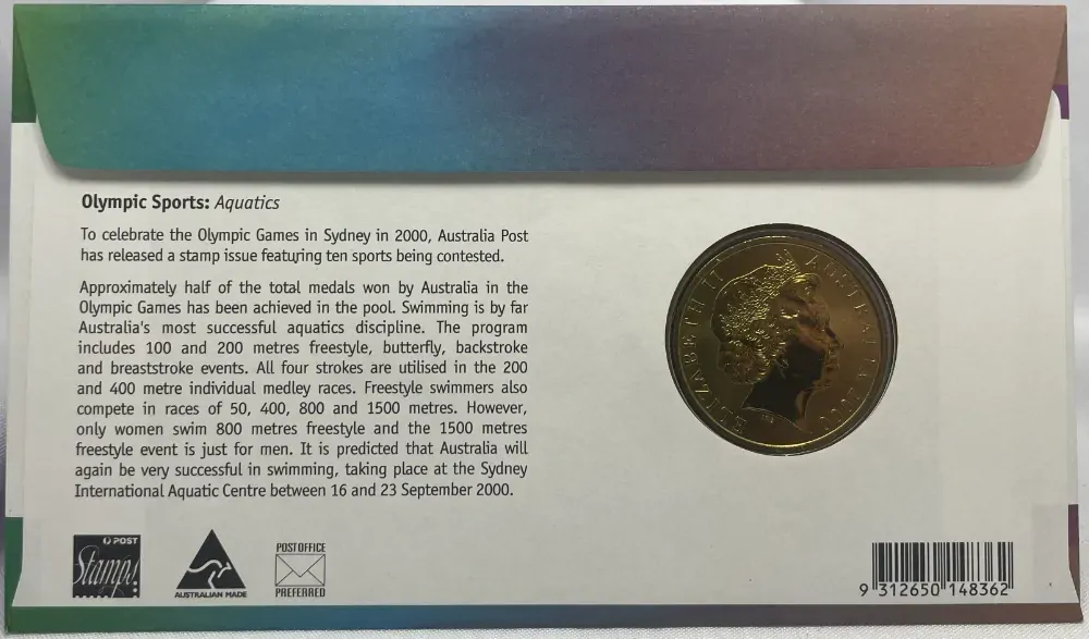 2000 5 Dollar PNC Sydney Olympics Swimming