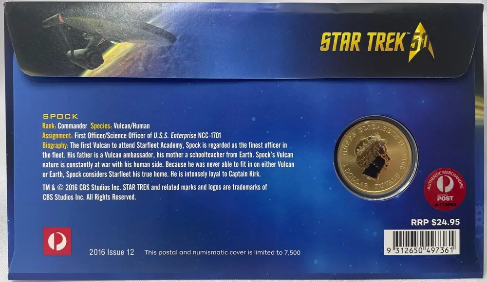 2016 1 Dollar PNC Star Trek Spock product image