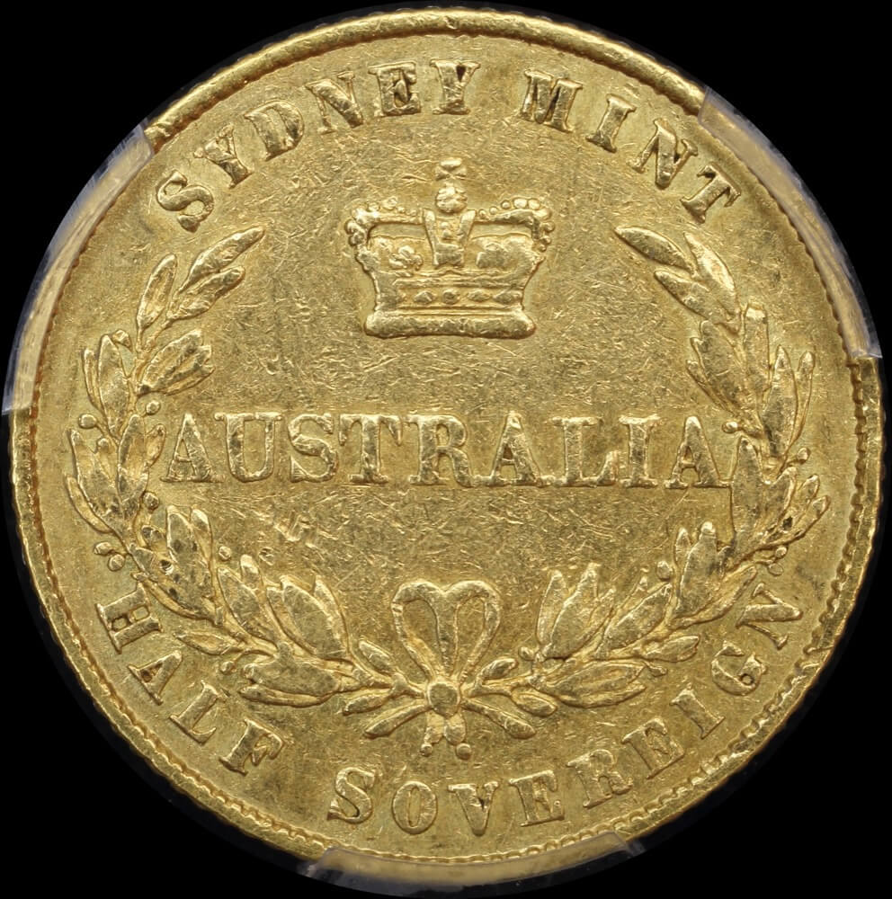 1856 Sydney Mint Type I Half Sovereign PCGS XF40