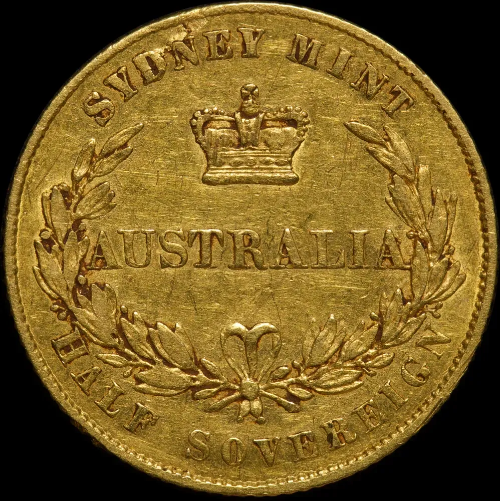 1856 Sydney Mint Type I Half Sovereign good VF