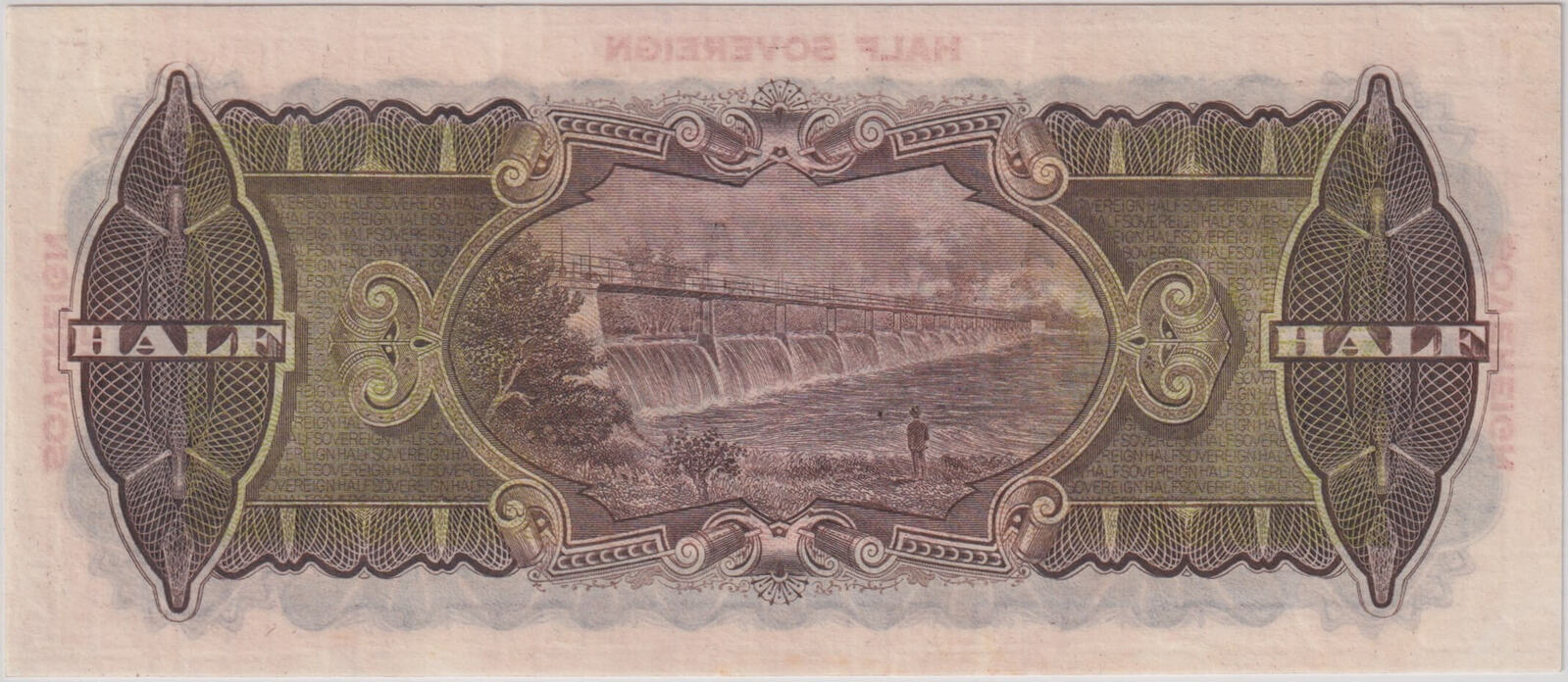 1928 Ten Shilling Riddle/Heathershaw R7 PMG AU55 EPQ