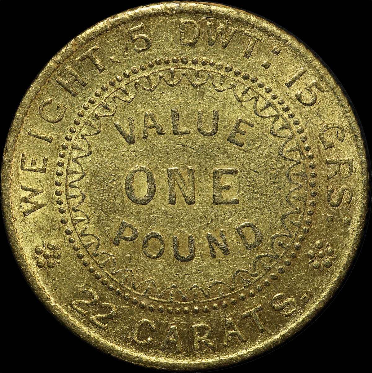 1852 Type II Adelaide Pound Unc (PCGS MS61)