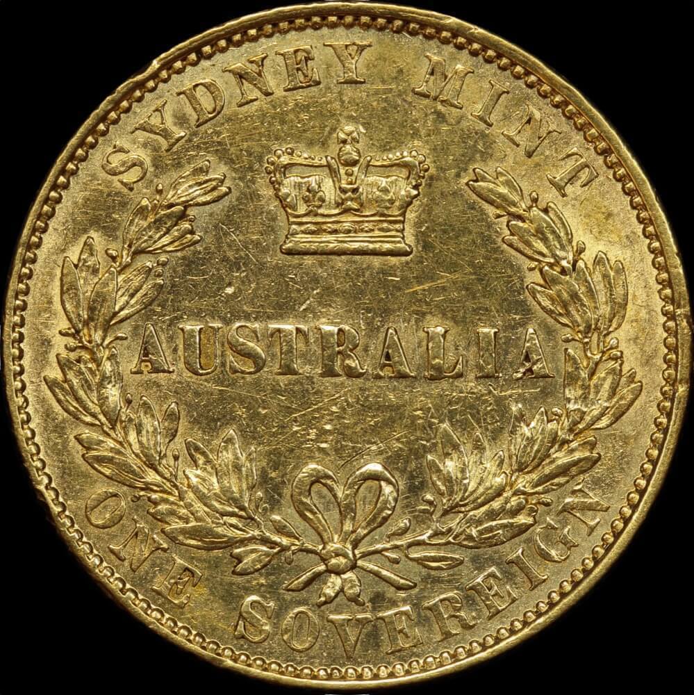 1856 Sydney Mint Type I Sovereign about EF