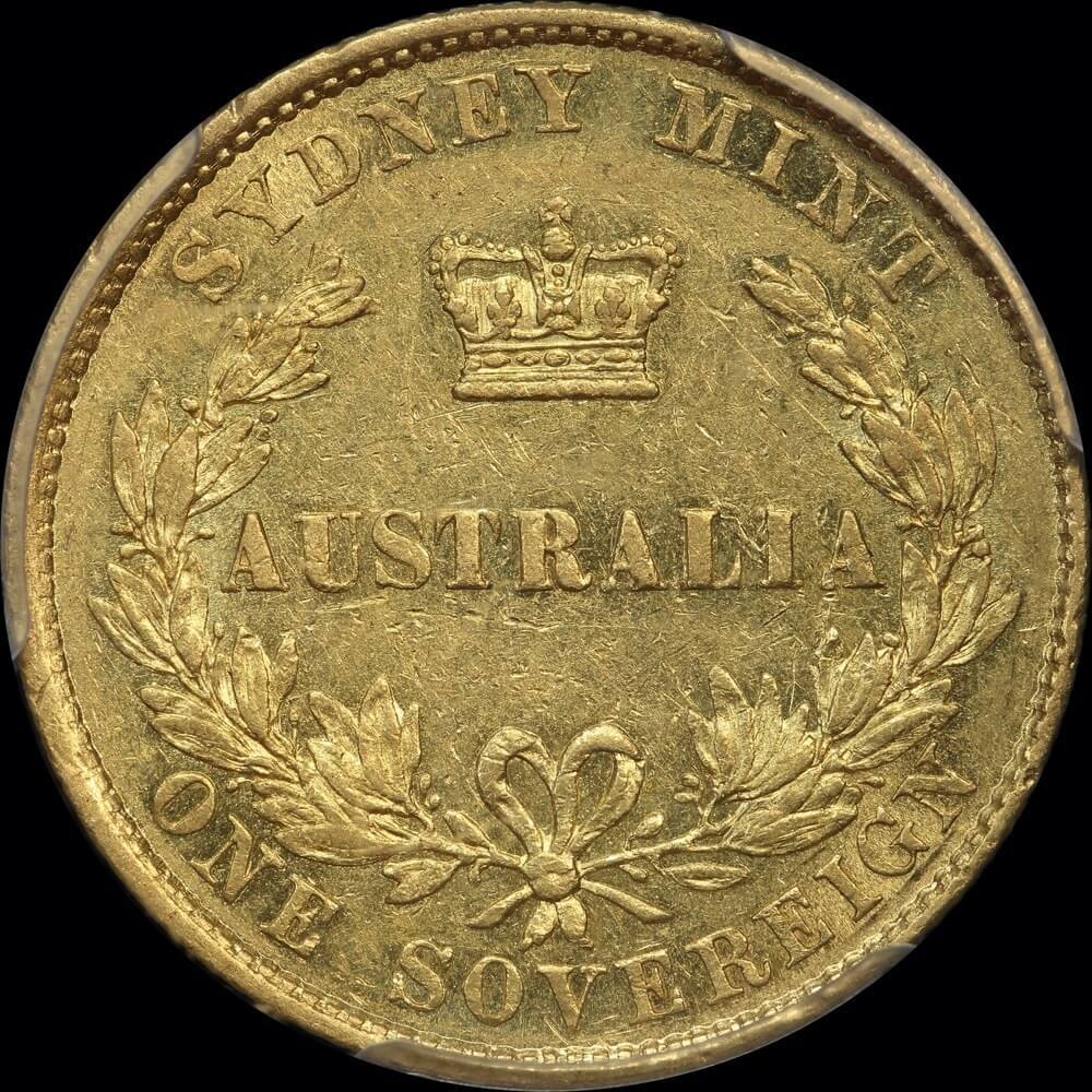 1857 Sydney Mint Type II Sovereign PCGS AU53 product image