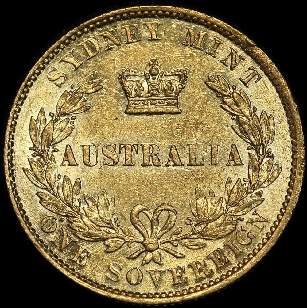 1861 Sydney Mint Type II Sovereign Extremely Fine