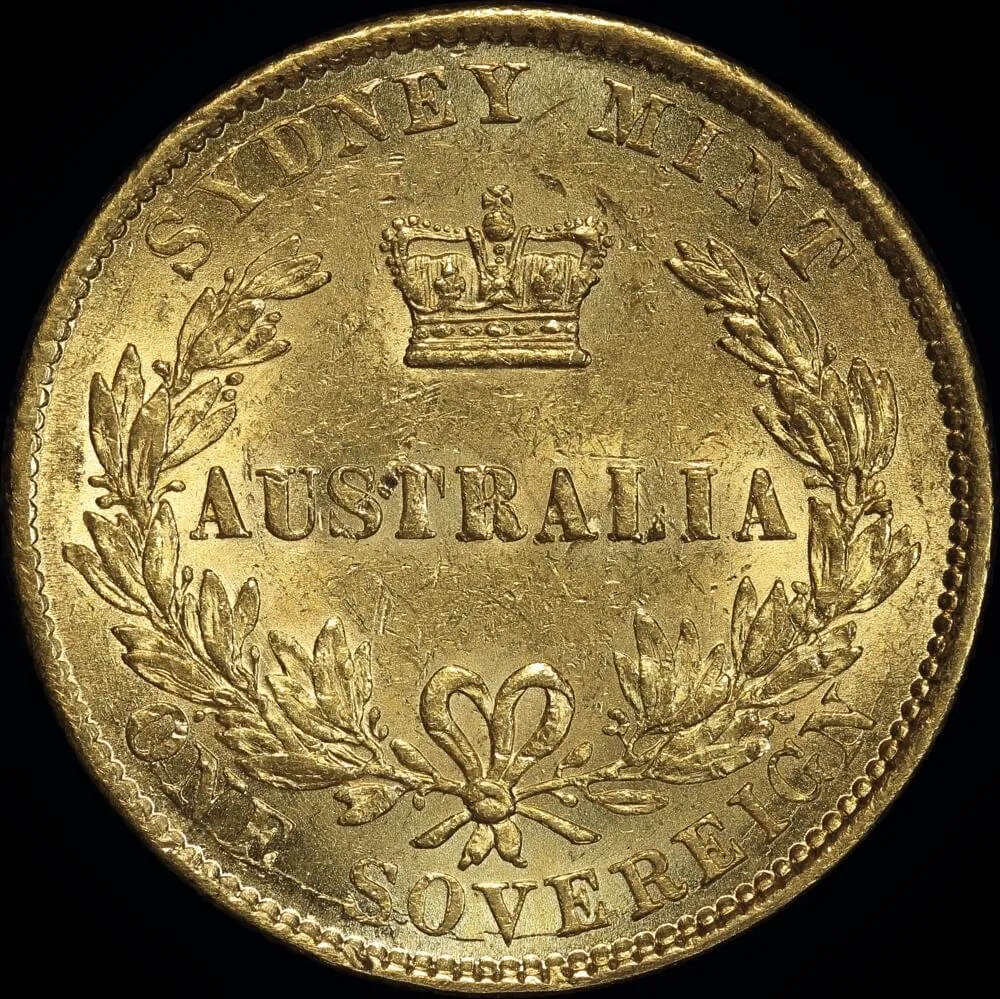 1866 Sydney Mint Type II Sovereign Extremely Fine
