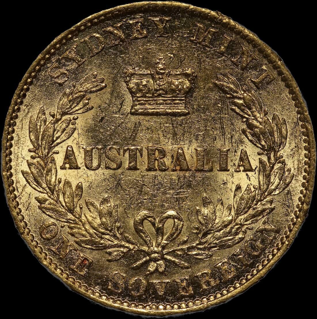 1867 Sydney Mint Type II Sovereign Extremely Fine