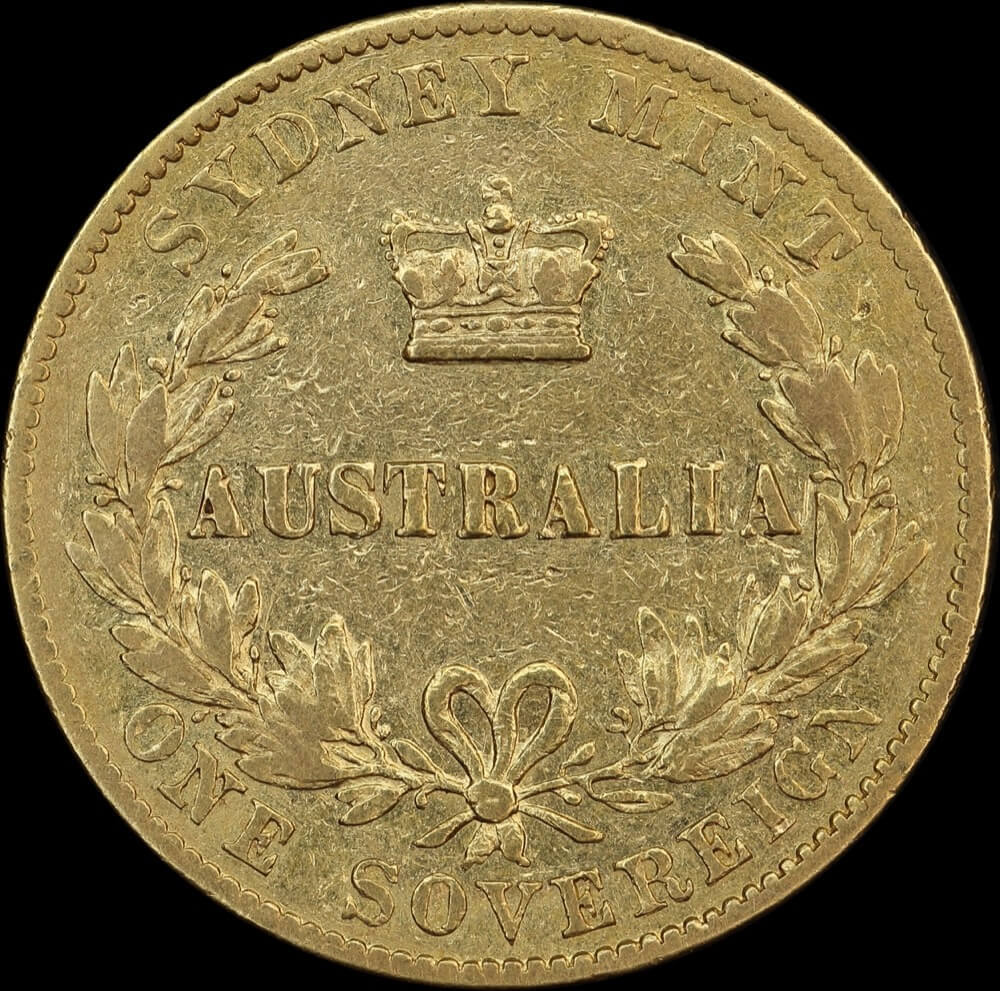 1868 Sydney Mint Type II Sovereign Very Good