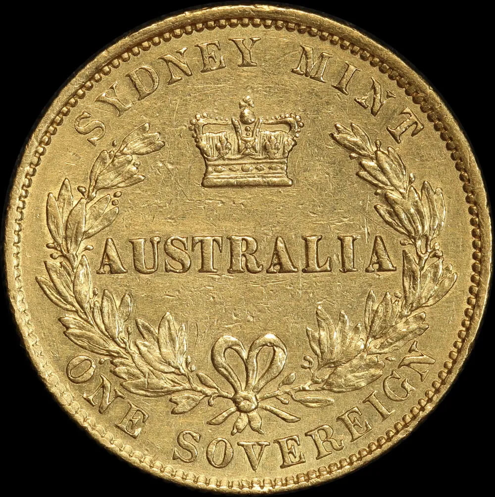 1870 Sydney Mint Type II Sovereign about VF