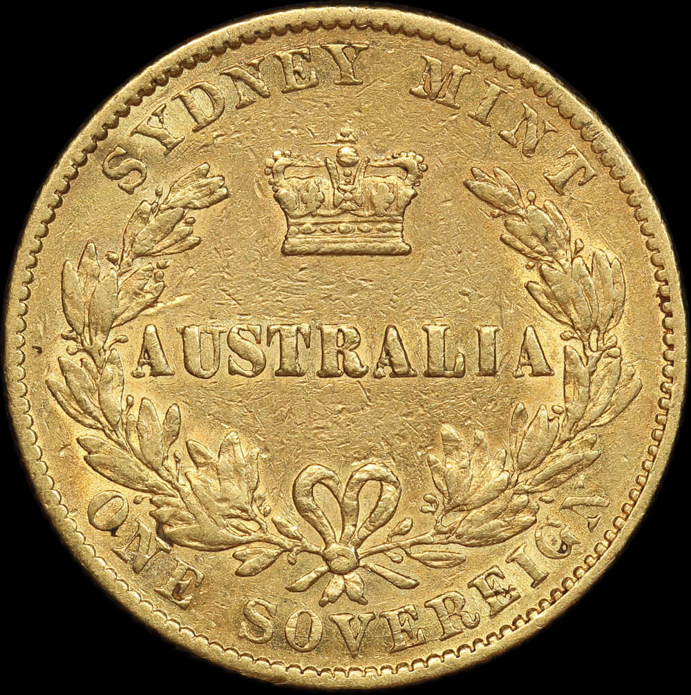 1870 Sydney Mint Type II Sovereign good Fine