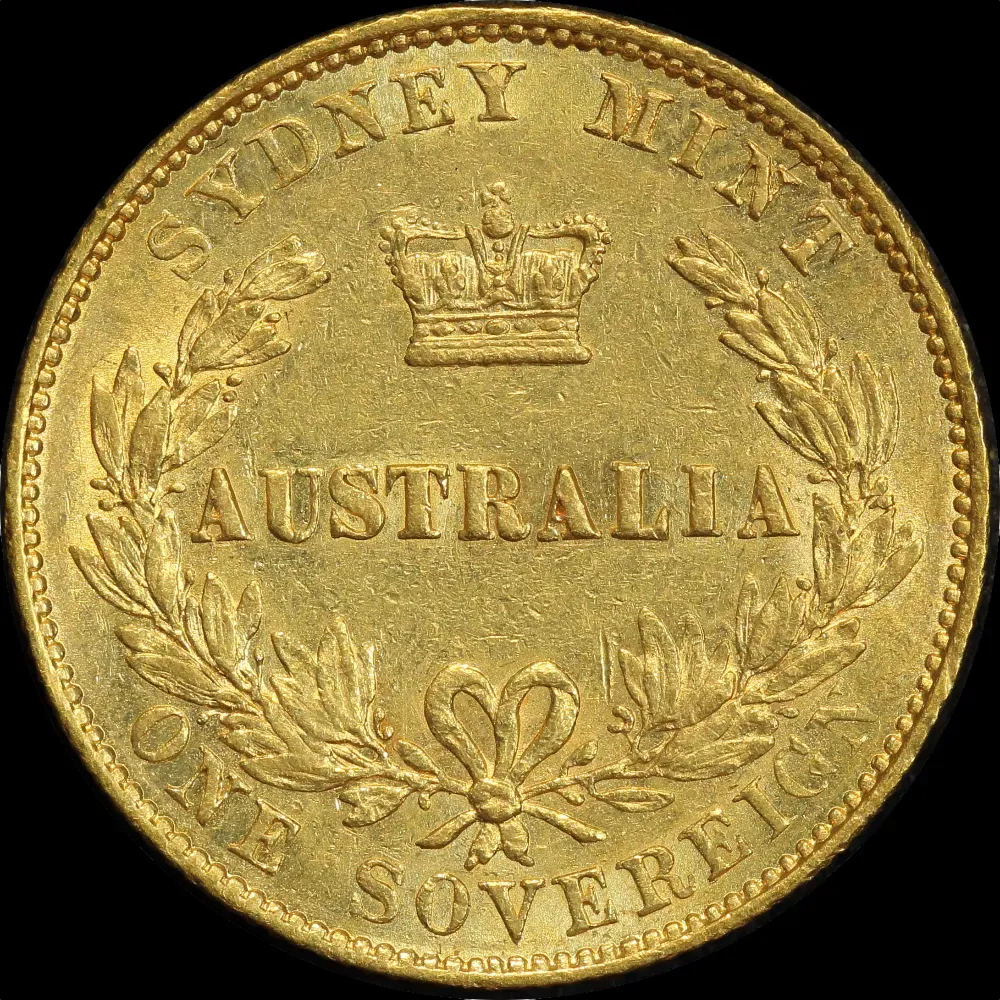 1870 Sydney Mint Type II Sovereign good VF