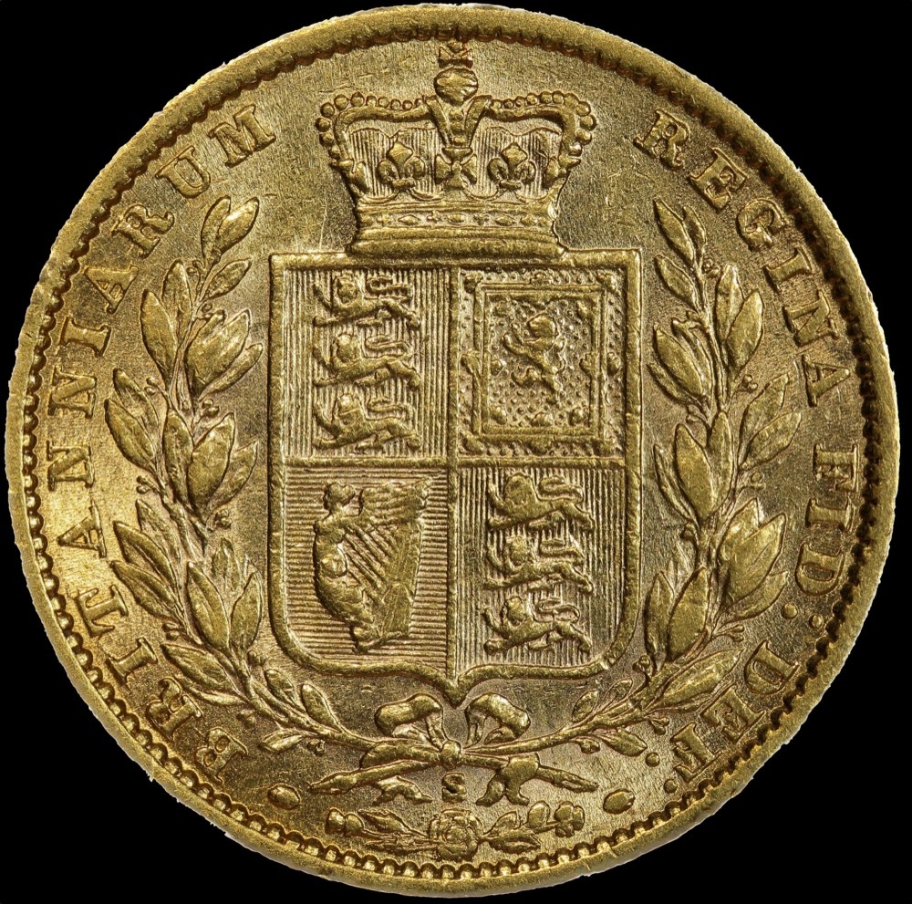 1871 Sydney Shield Sovereign good VF