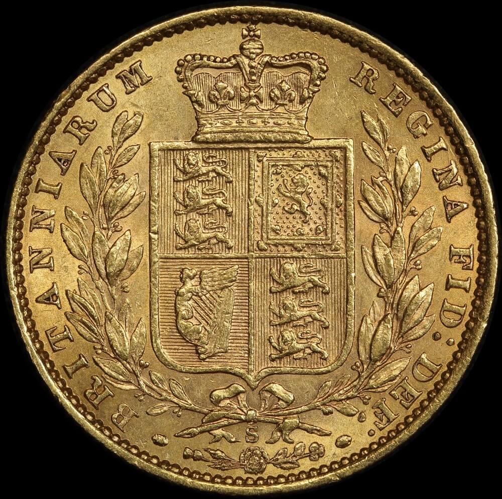1872 Sydney Shield Sovereign good VF