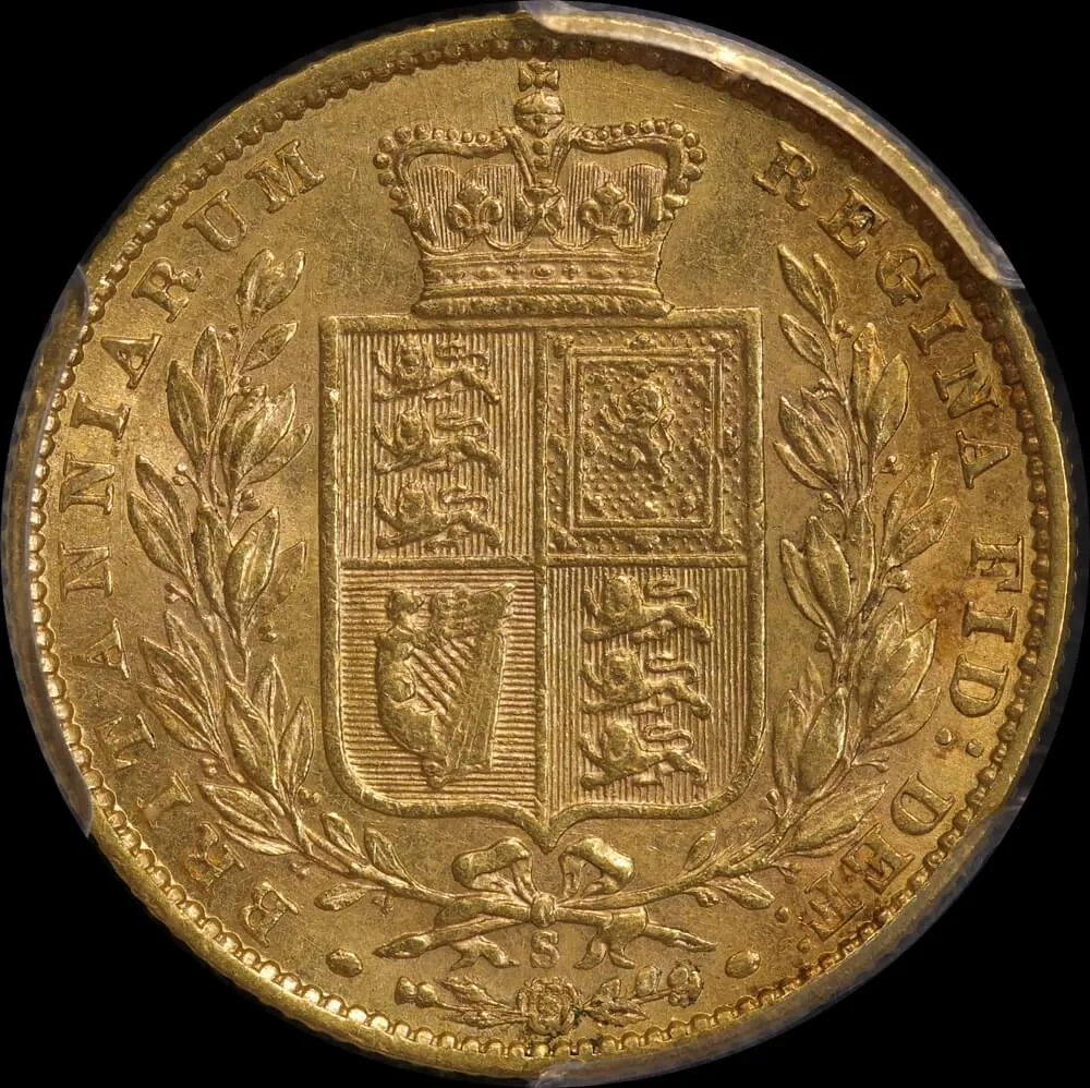 1873 Sydney Shield Sovereign PCGS AU55