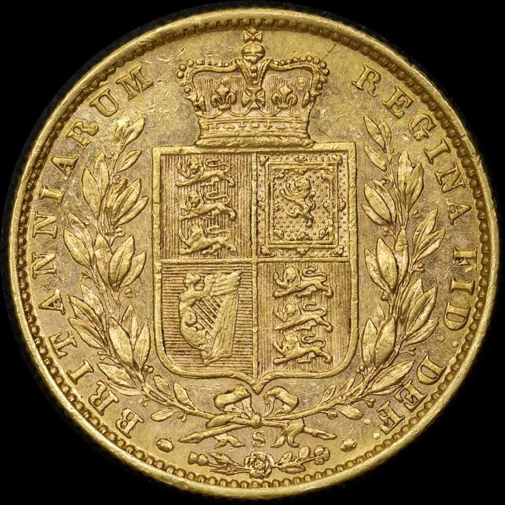 1873 Sydney Shield Sovereign good VF