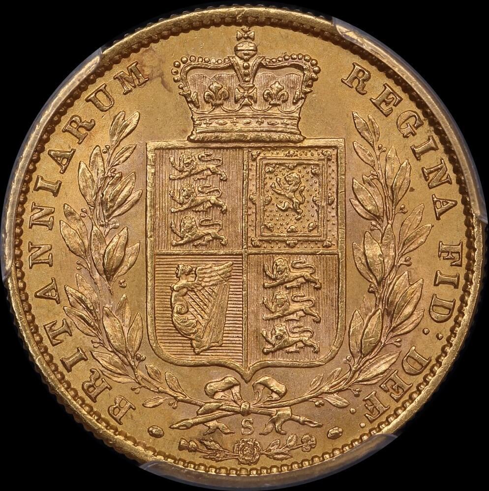 1873 Sydney Shield Sovereign Unc (PCGS MS62)