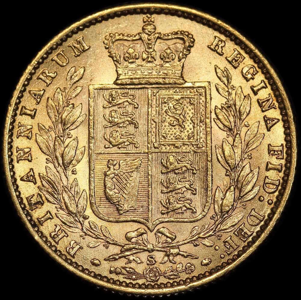 1875 Sydney Shield Sovereign good EF