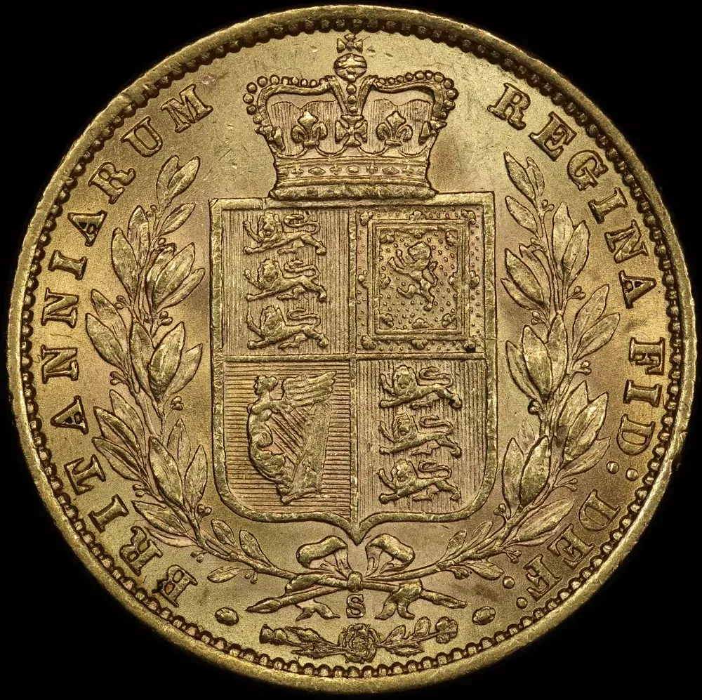 1875 Sydney Shield Sovereign good VF
