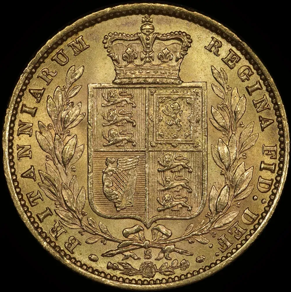 1877 Sydney Shield Sovereign good VF