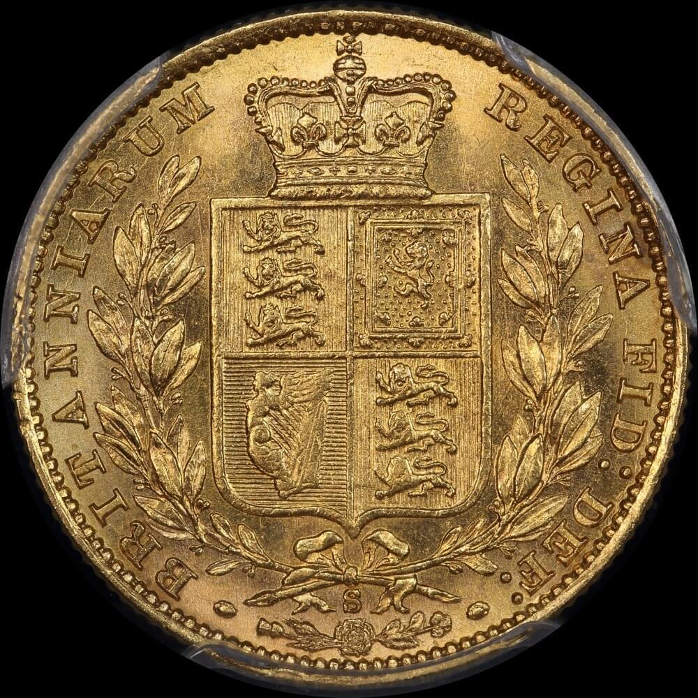 1878 Sydney Shield Sovereign Unc (PCGS MS61)