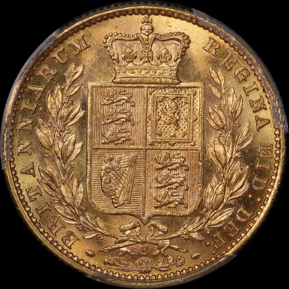 1878 Sydney Shield Sovereign Unc (PCGS MS62)