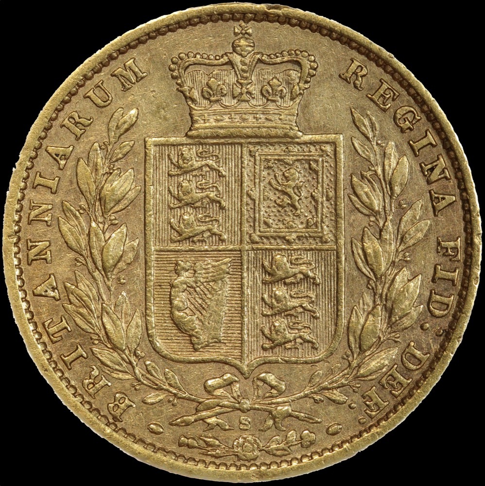 1879 Sydney Shield Sovereign about VF