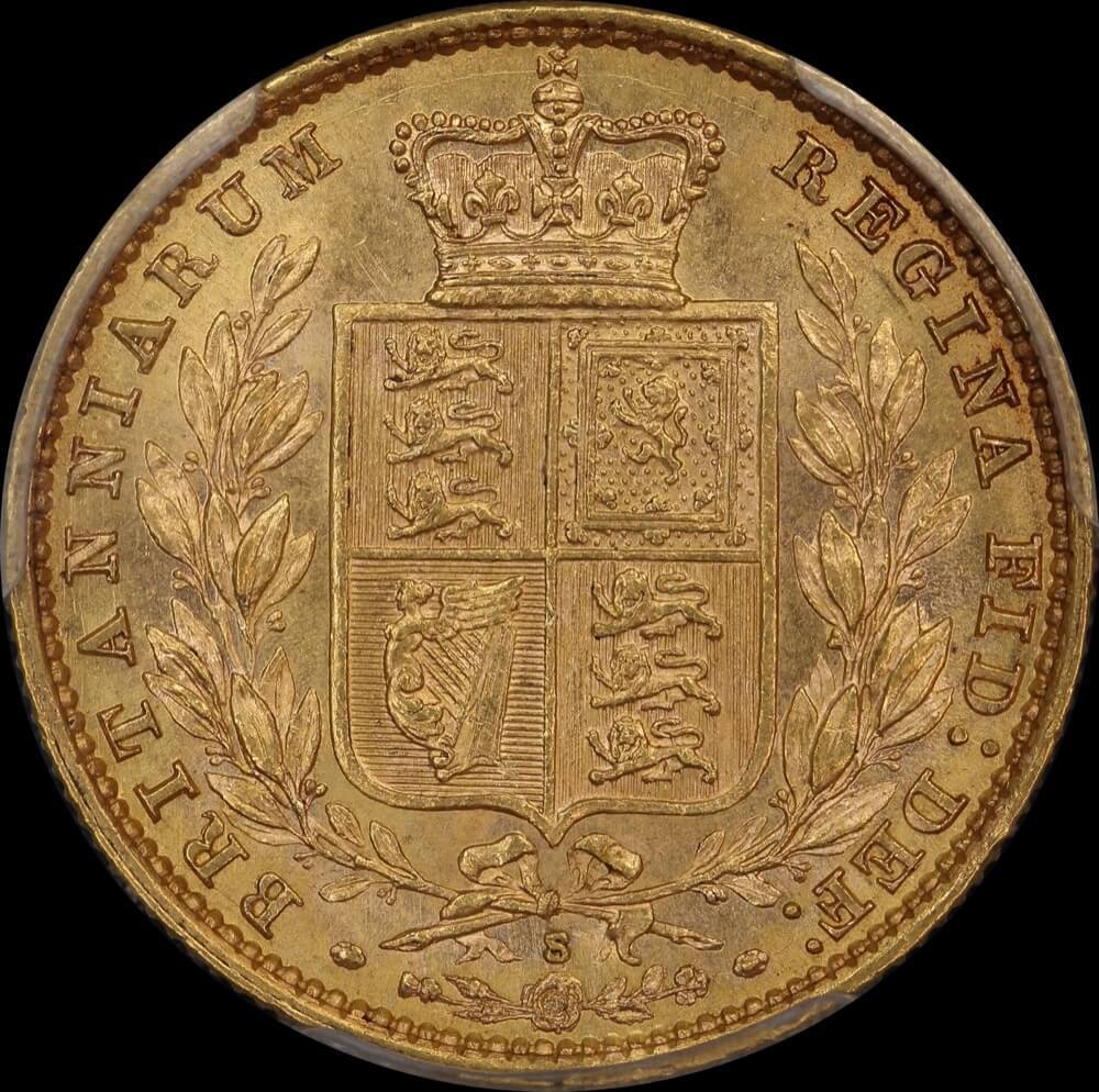 1879 Sydney Shield Sovereign Unc (PCGS MS62)
