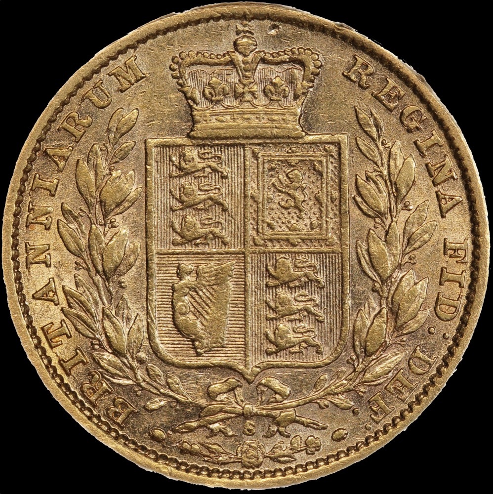 1880 Sydney Shield Sovereign Very Fine