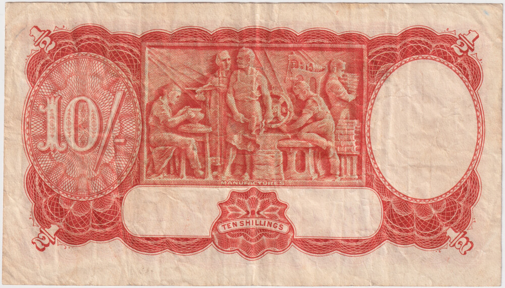 1936 Ten Shilling Riddle/Sheehan R11 good Fine