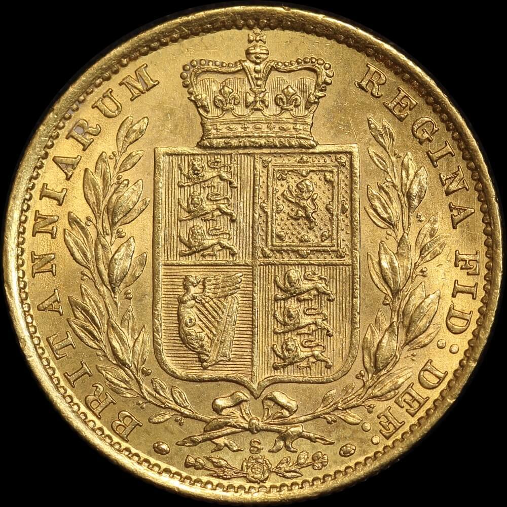 1881 Sydney Shield Sovereign about Unc