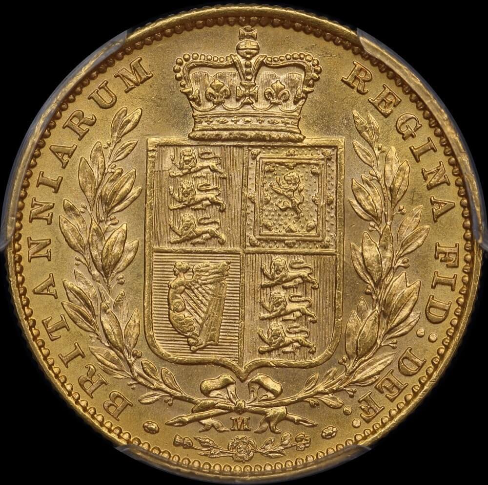 1883 Melbourne Shield Sovereign Unc (PCGS MS62)