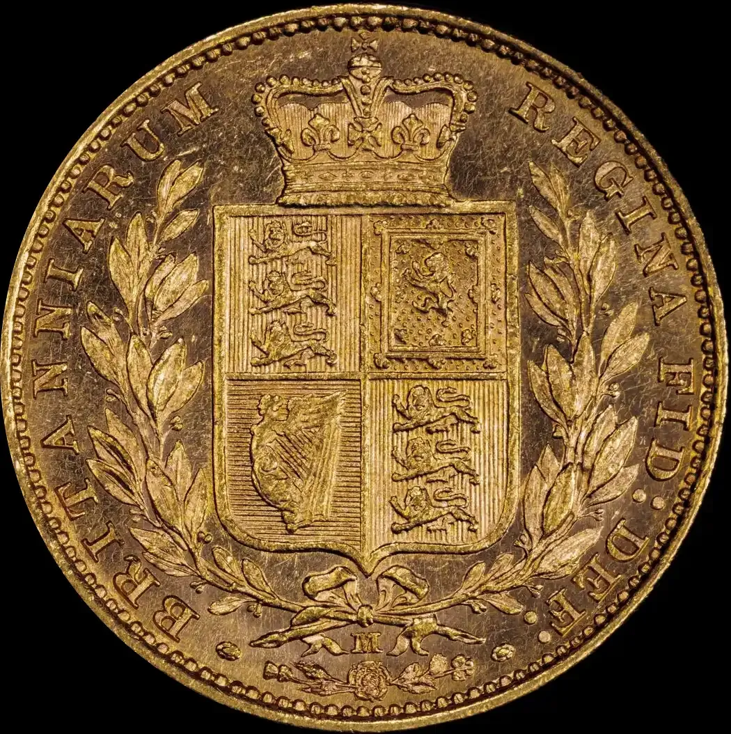 1883 Melbourne Shield Sovereign Unc (PCGS MS62)