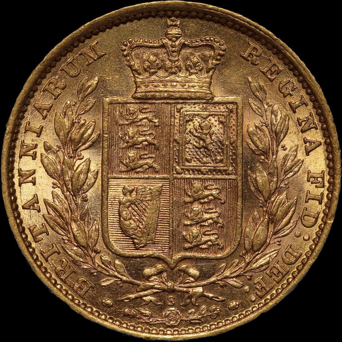 1884 Sydney Shield Sovereign Extremely Fine