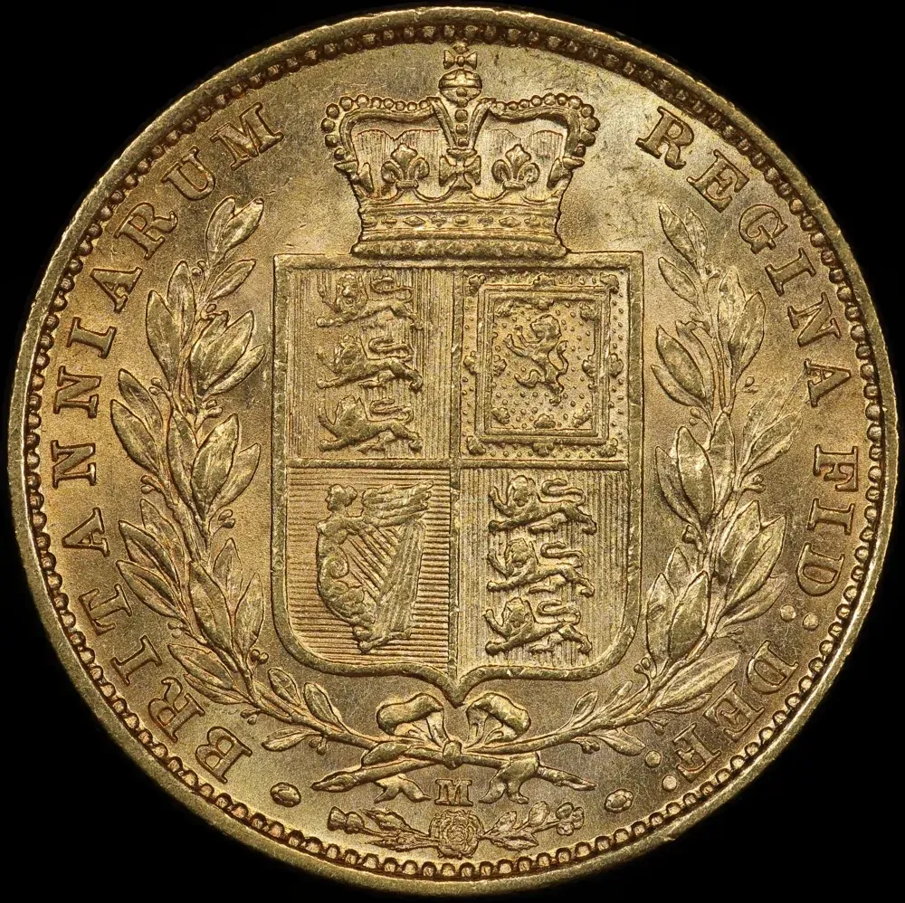 1884 Melbourne Shield Sovereign Extremely Fine