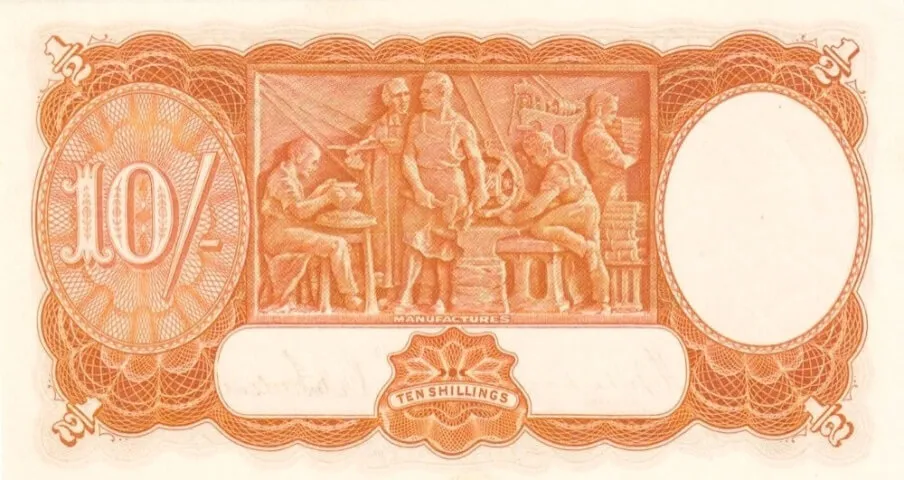 1939 Ten Shilling Sheehan/McFarlane R12 Uncirculated