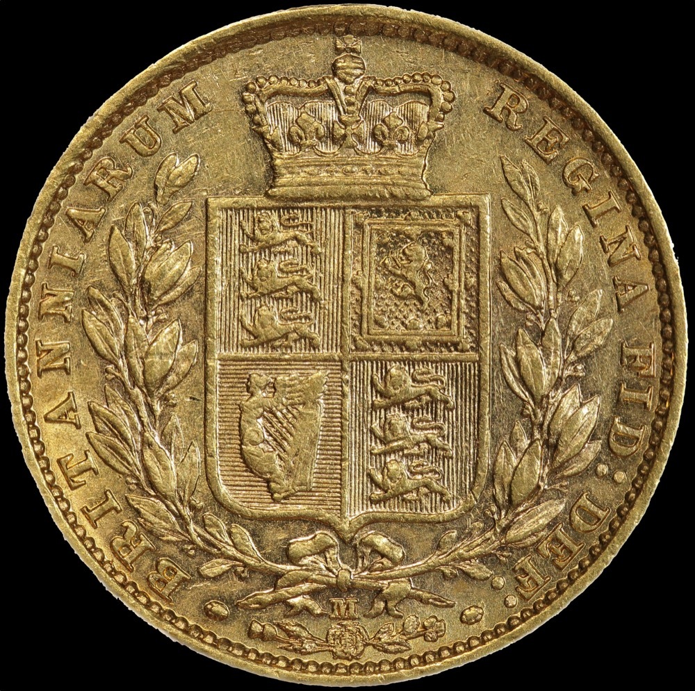 1884 Melbourne Shield Sovereign good EF