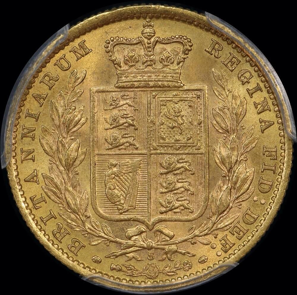 1885 Sydney Shield Sovereign Unc (PCGS MS62)