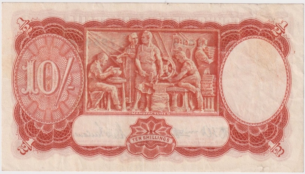 1942 Ten Shilling Armitage/McFarlane R13 about EF