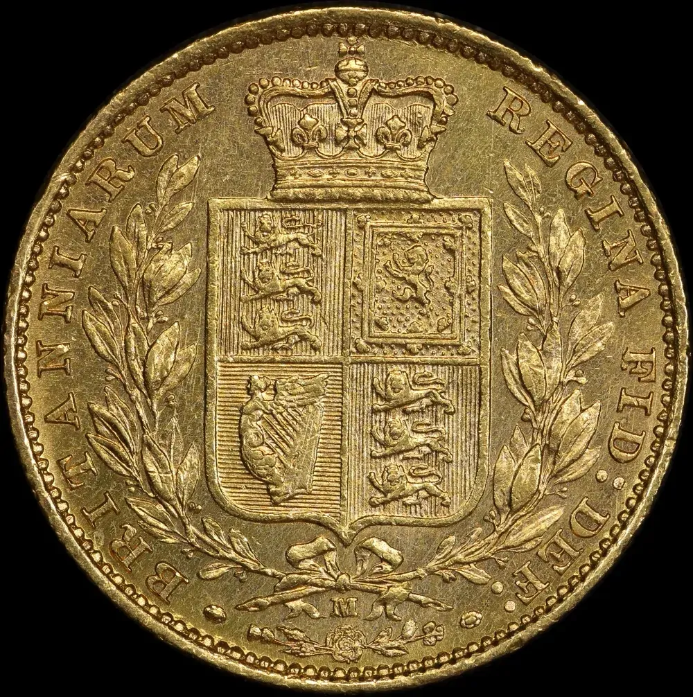 1885 Melbourne Shield Sovereign Extremely Fine
