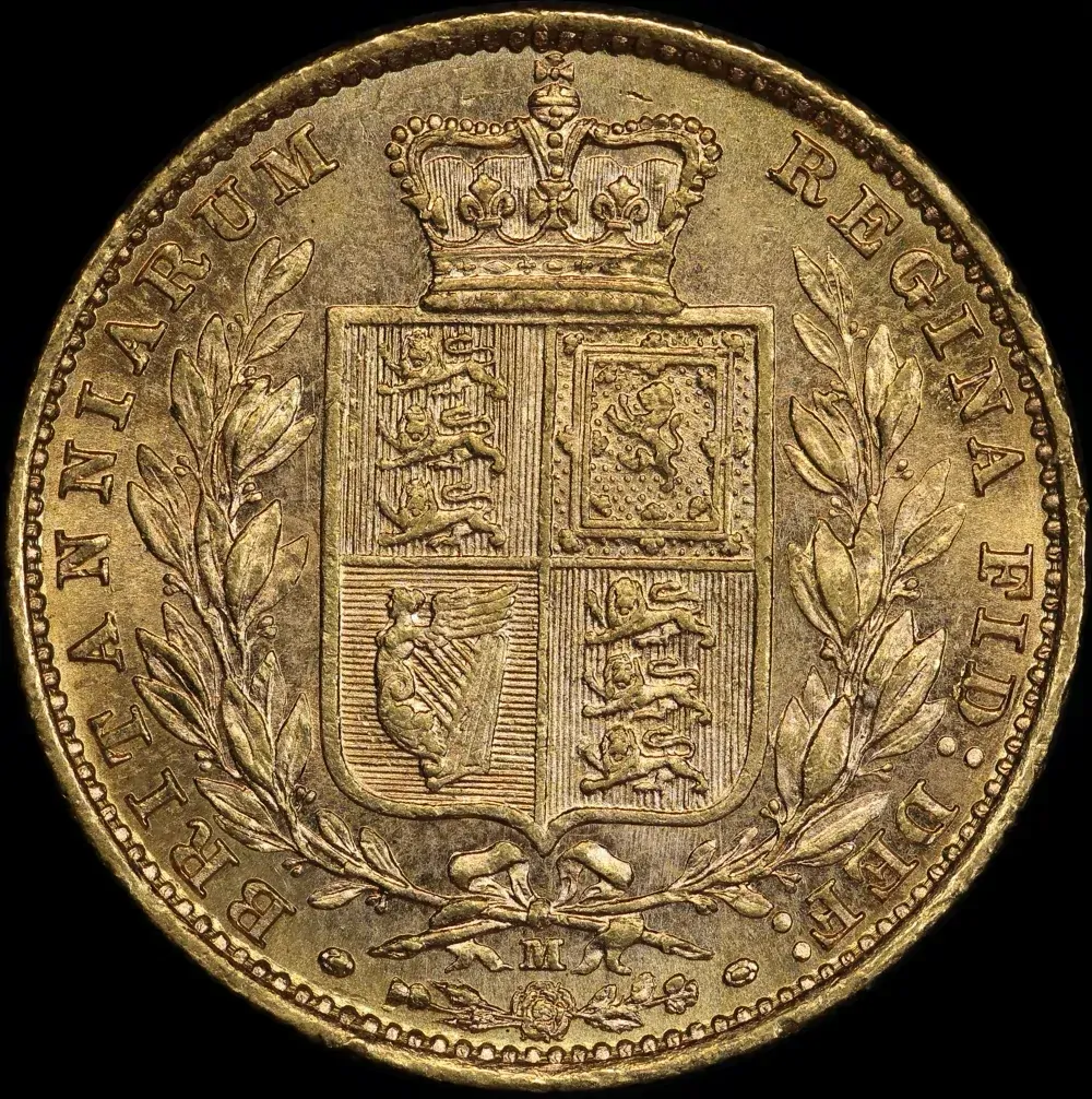 1885 Melbourne Shield Sovereign good EF