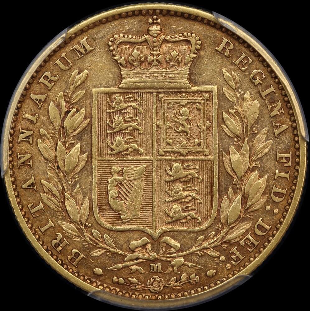 1886 Melbourne Shield Sovereign PCGS XF45