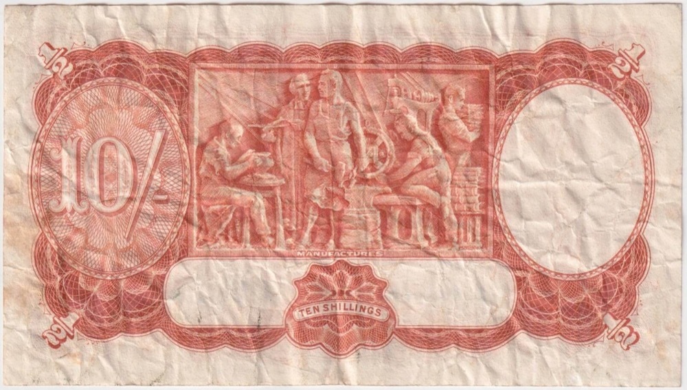 1949 Ten Shilling Coombs/Watt R14 about VF