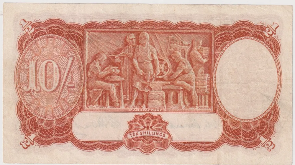1949 Ten Shilling Coombs/Watt R14 about VF