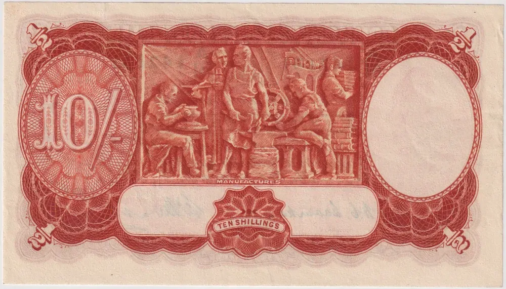 1949 Ten Shilling Coombs/Watt R14 good EF