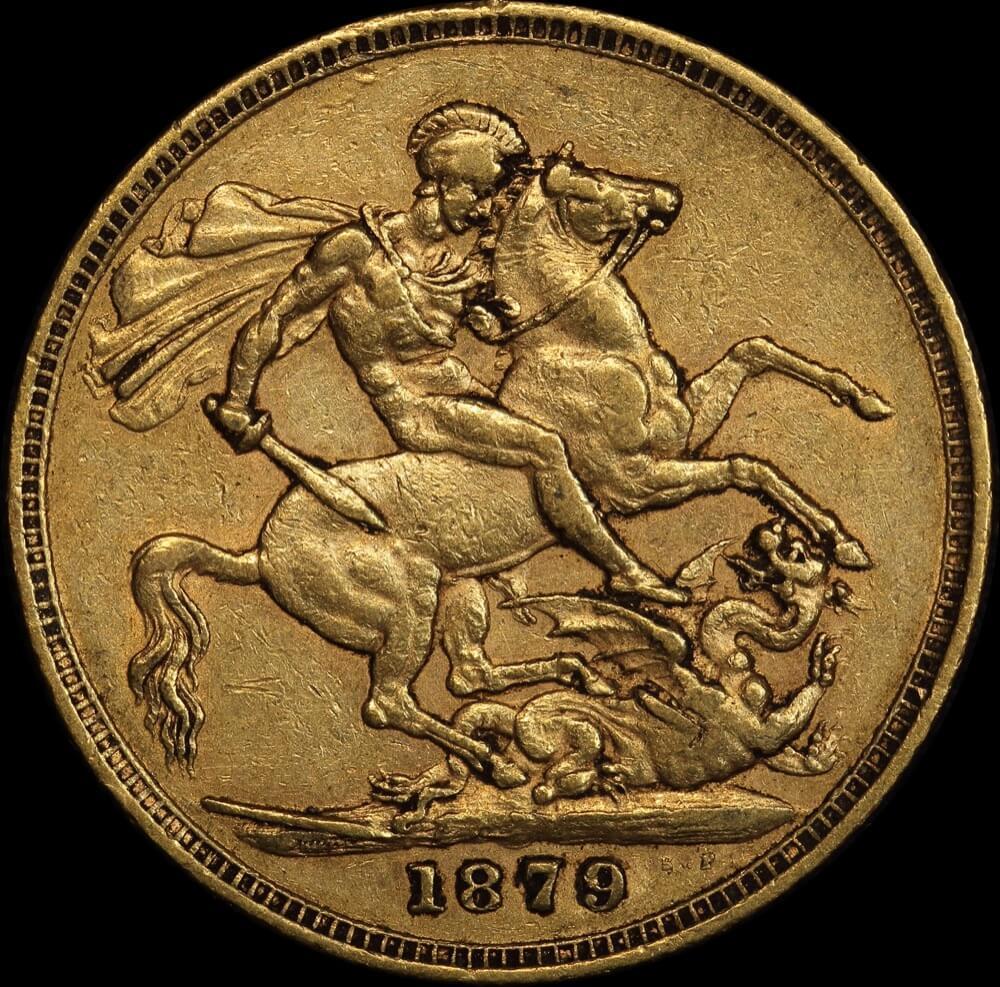 1879 Sydney Young Head Sovereign Fine
