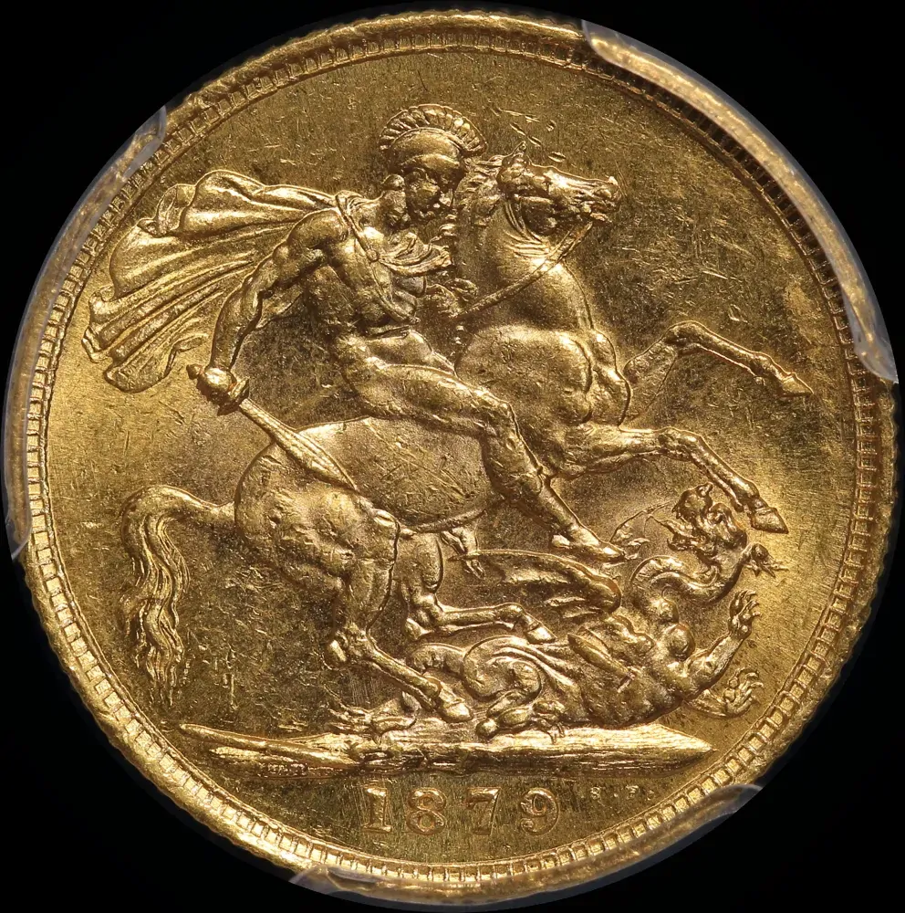 1879 Sydney Young Head Sovereign PCGS MS62